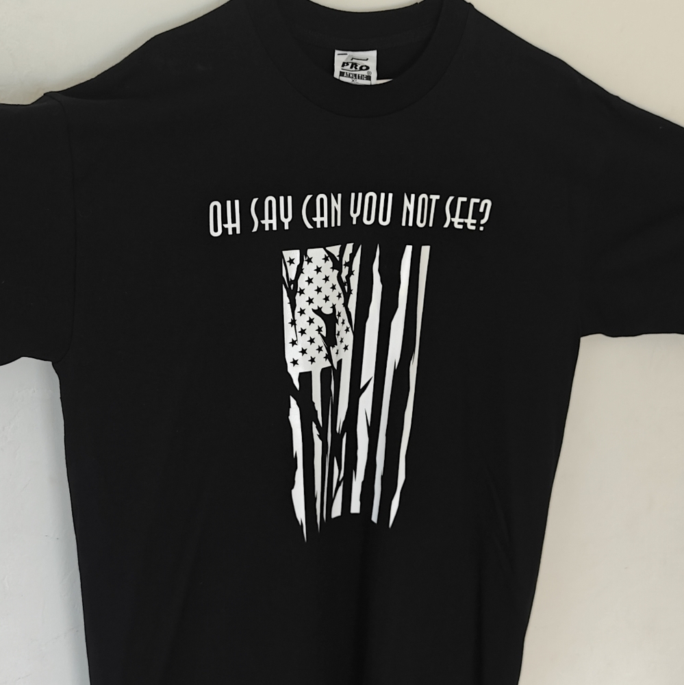 American Flag Black T Shirt